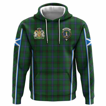 Henderson Tartan Crest Hoodie Scotland Coat of Arm Flag Style - Tartan Vibes Clothing