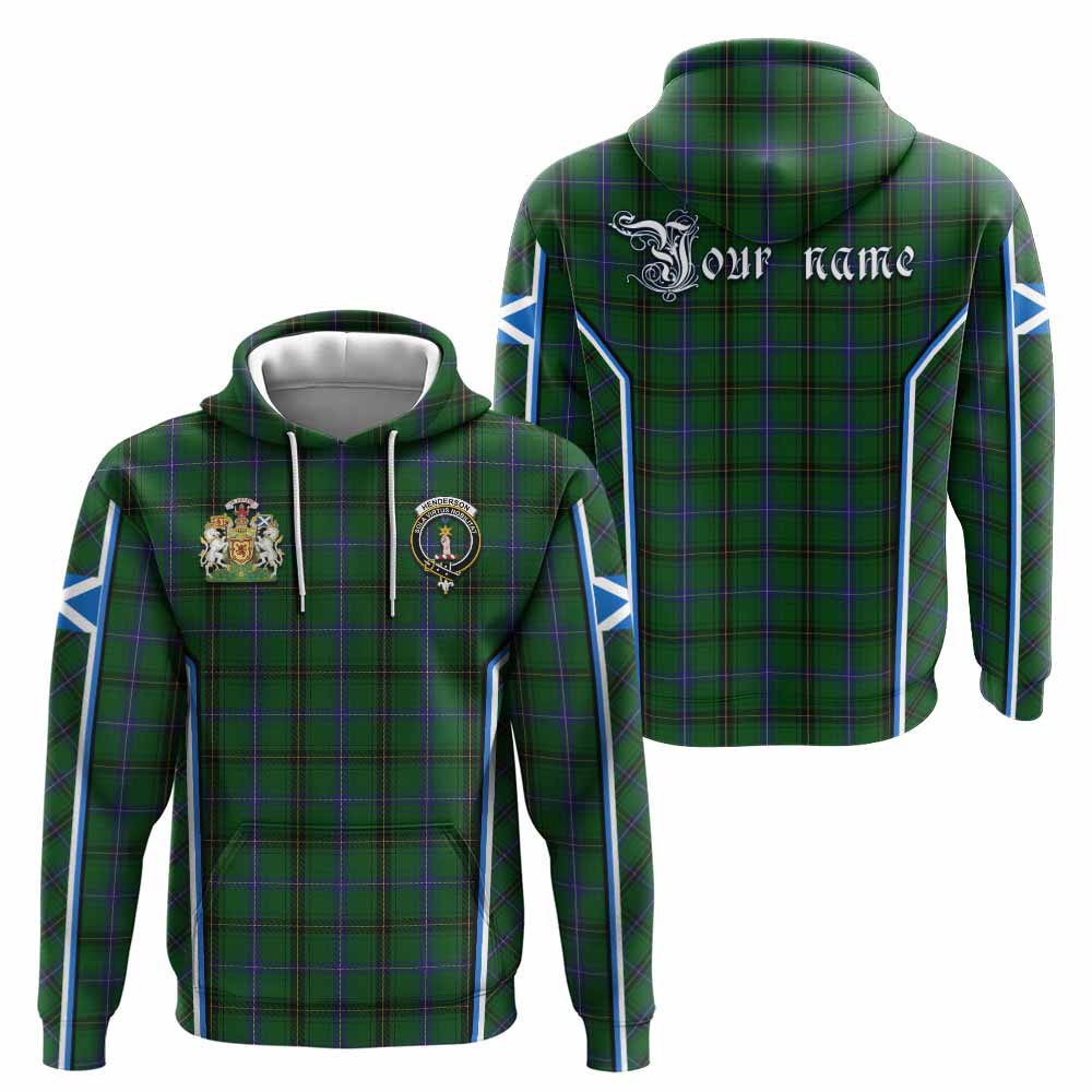 Henderson Tartan Crest Hoodie Scotland Coat of Arm Flag Style - Tartan Vibes Clothing