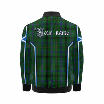 Henderson Tartan Crest Kid Bomber Jacket Scotland Coat of Arm Flag Style