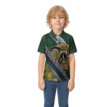 Henderson Tartan Crest Kid Polo Shirt Scottish Triskele Celtic