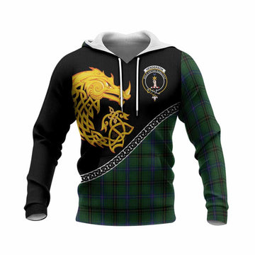 Henderson Tartan Crest Knitted Hoodie Legendary Dragon Knot Half Style