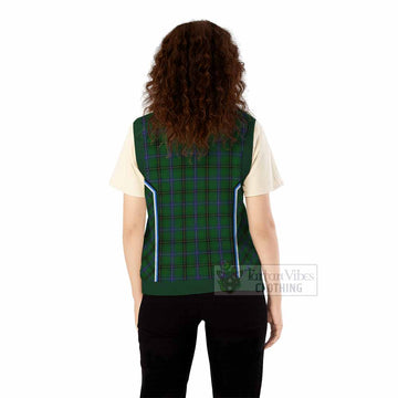 Henderson Tartan Crest Knitted V-Neck Vest Scotland Coat of Arm Flag Style