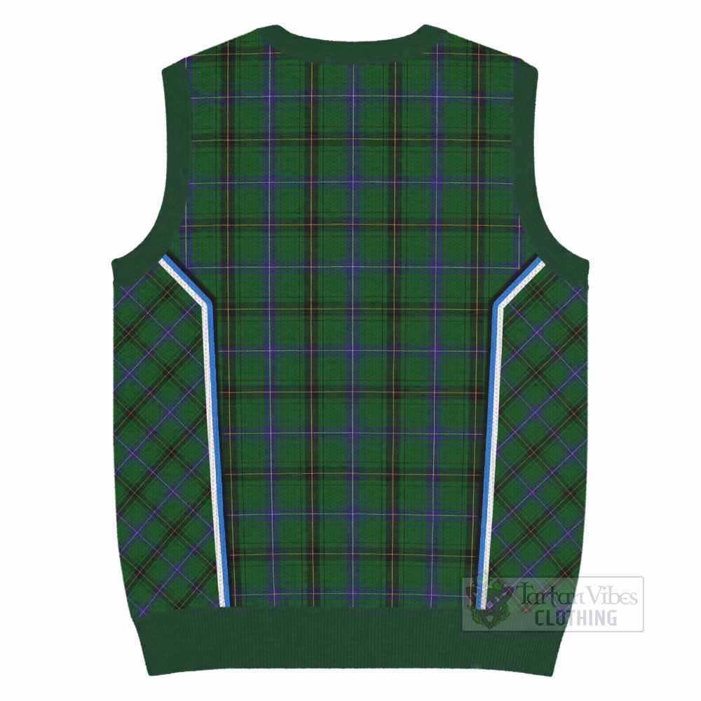 Henderson Tartan Crest Knitted V-Neck Vest Scotland Coat of Arm Flag Style - Tartan Vibes Clothing