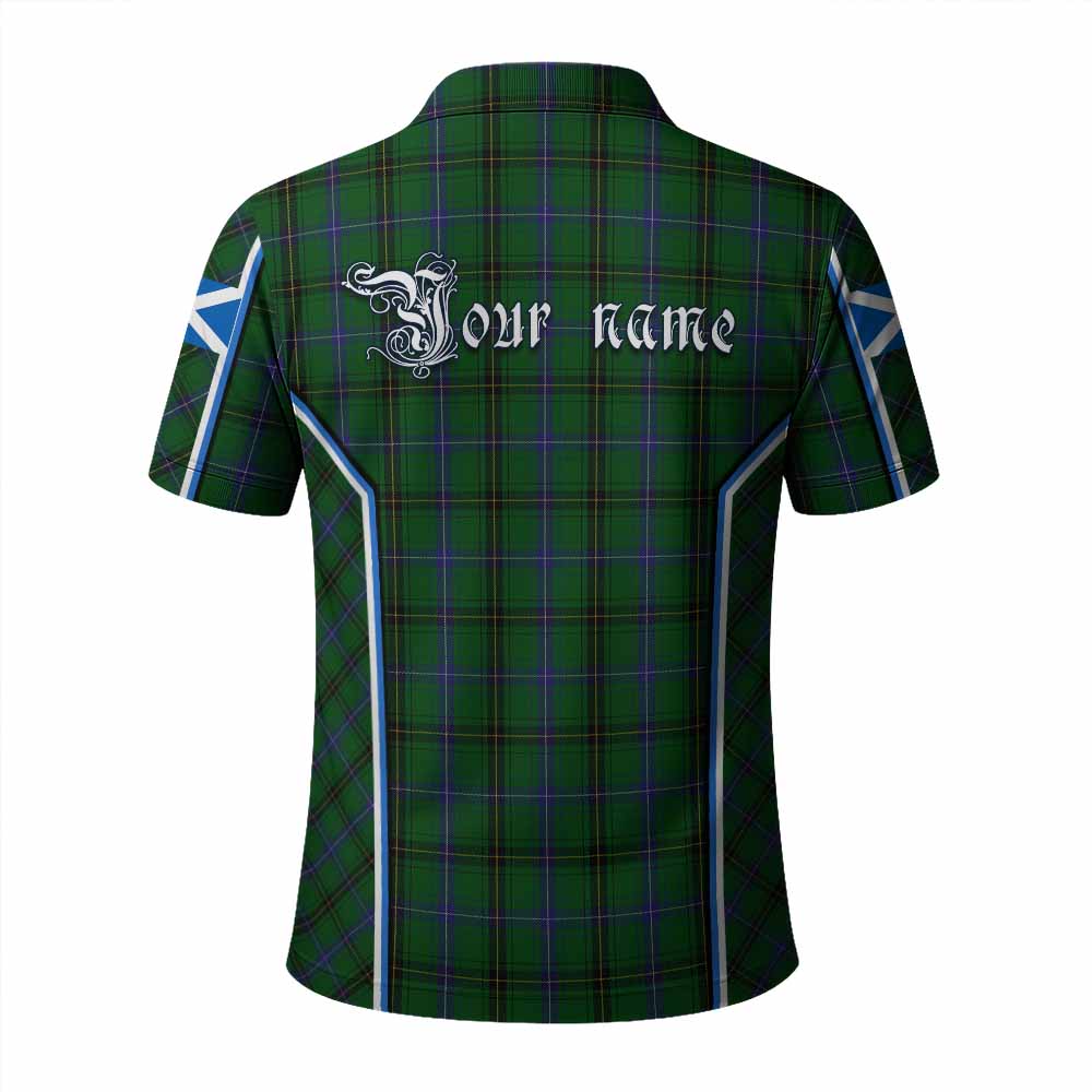 Henderson Tartan Crest Polo Shirt Scotland Coat of Arm Flag Style - Tartan Vibes Clothing