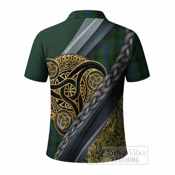Henderson Tartan Crest Polo Shirt Scottish Triskele Celtic