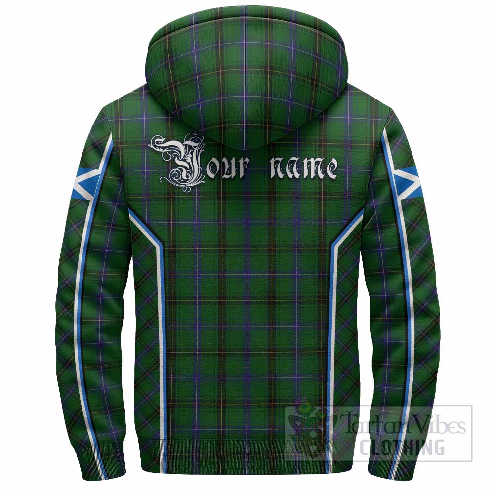Henderson Tartan Crest Sherpa Hoodie Scotland Coat of Arm Flag Style - Tartan Vibes Clothing