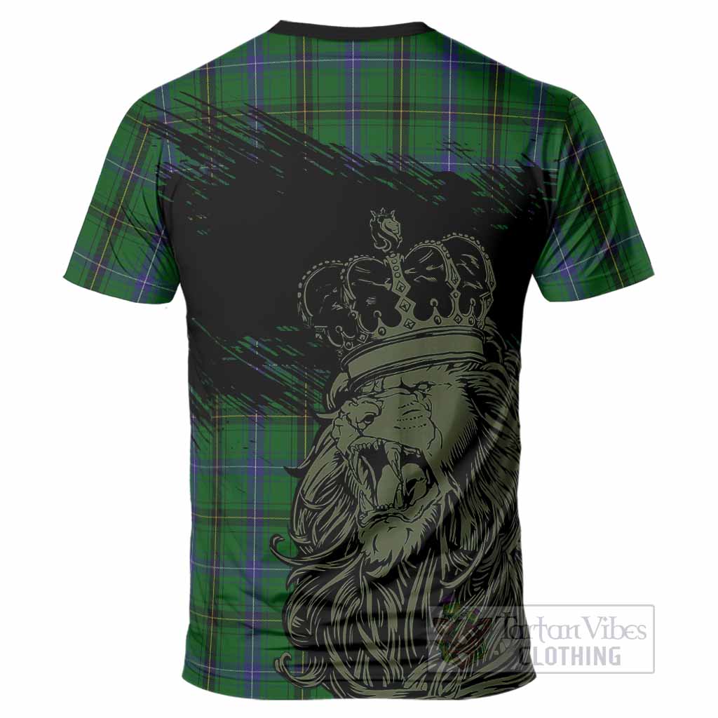 Henderson Tartan Crest T-Shirt Crowned Lion Heritage Style