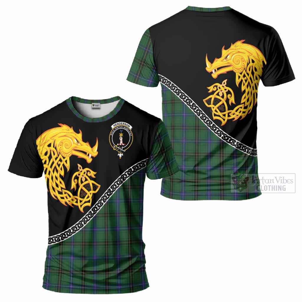 Henderson Tartan Crest T-Shirt Legendary Dragon Knot Half Style
