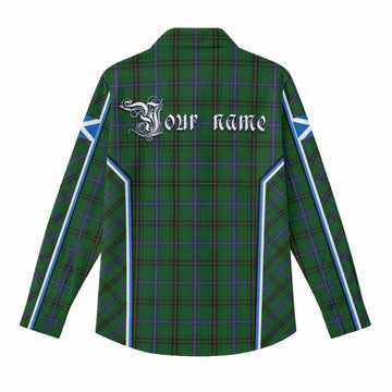 Henderson Tartan Crest Women Casual Shirt Scotland Coat of Arm Flag Style