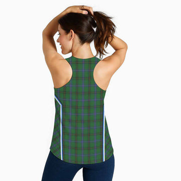 Henderson Tartan Crest Women Racerback Tanks Scotland Coat of Arm Flag Style