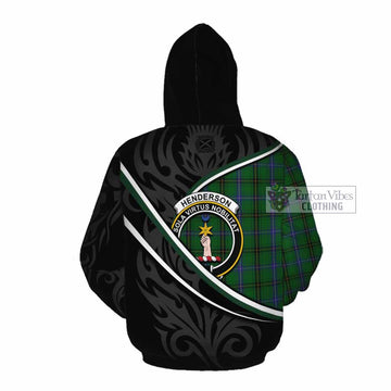 Henderson Tartan Family Crest Cotton Hoodie Celtic Scottish Thistle Floral - Tartan Vibes Clothing