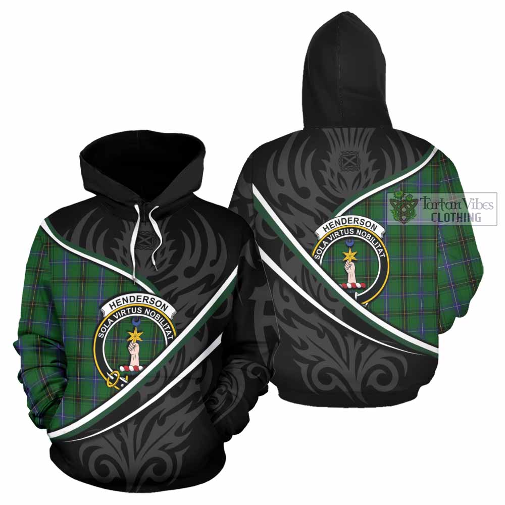 Henderson Tartan Family Crest Hoodie Celtic Scottish Thistle Floral - Tartan Vibes Clothing