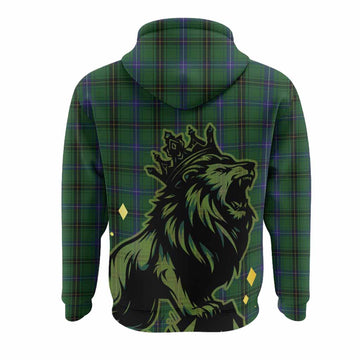 Henderson Tartan Family Crest Hoodie Crowned Lion Roaring
