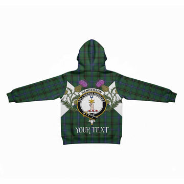 Henderson Tartan Family Crest Kid Hoodie Scottish Burns Night Thistle Floral