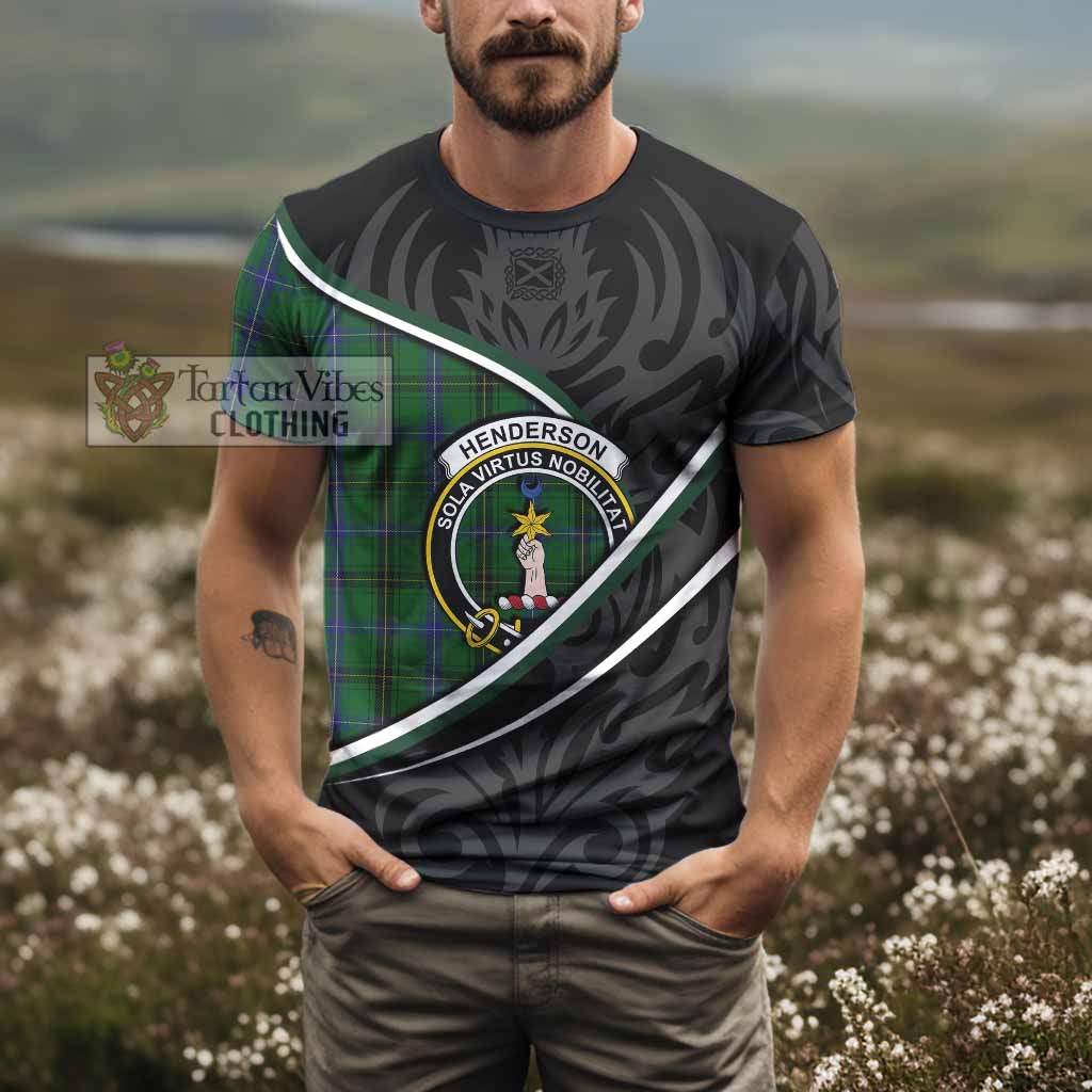 Henderson Tartan Family Crest T-shirt Celtic Scottish Thistle Floral - Tartan Vibes Clothing