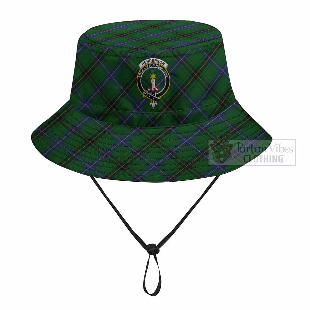 Henderson Tartan Fishing Hat with Family Crest