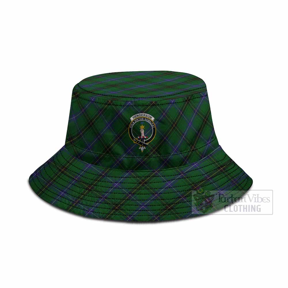 Henderson Tartan Fishing Hat with Family Crest