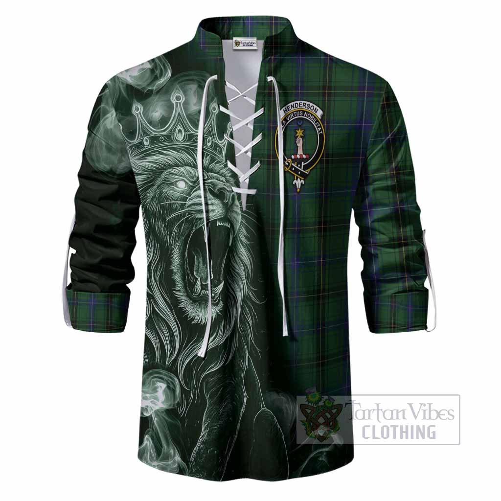 Henderson Tartan Ghillie Shirt Roaring Lion Heritage