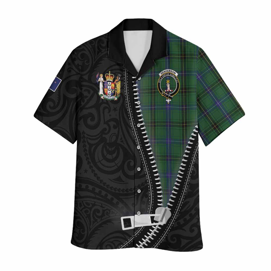 Henderson Tartan Hawaiian Shirt New Zealand Pattern Unique Zipper Stylized