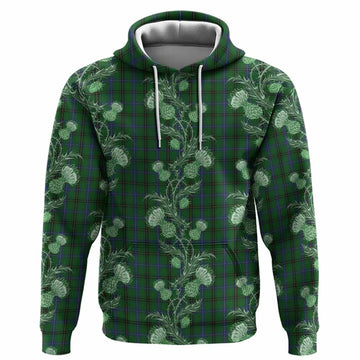 Henderson Tartan Hoodie Seamless Scottish Thistle Flowers