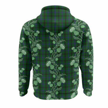 Henderson Tartan Hoodie Seamless Scottish Thistle Flowers