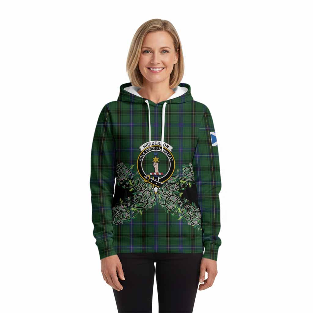 Henderson Tartan Hoodie Thistle Scottish Spirit