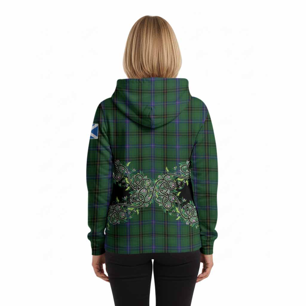 Henderson Tartan Hoodie Thistle Scottish Spirit