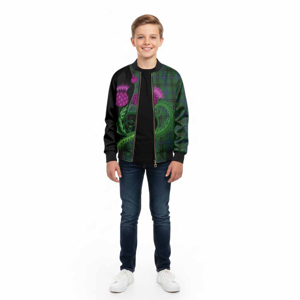 Henderson Tartan Kid Bomber Jacket Traditional Scottish Thistle