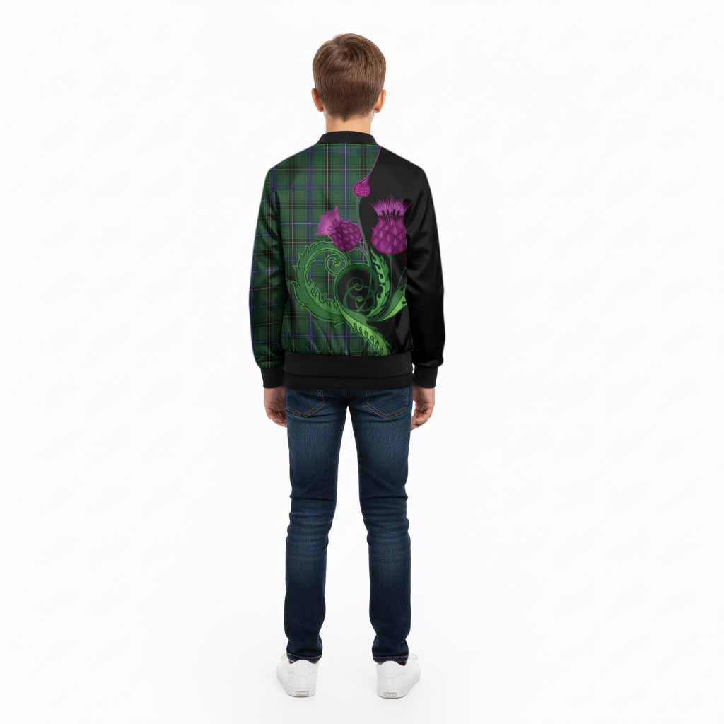 Henderson Tartan Kid Bomber Jacket Traditional Scottish Thistle