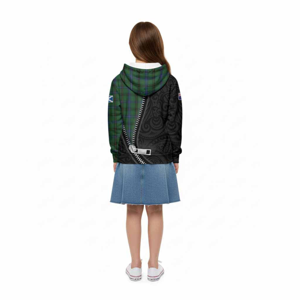 Henderson Tartan Kid Hoodie New Zealand Pattern Unique Zipper Stylized