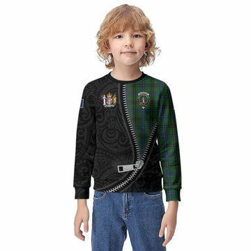 Henderson Tartan Kid Knitted Sweatshirt New Zealand Pattern Unique Zipper Stylized