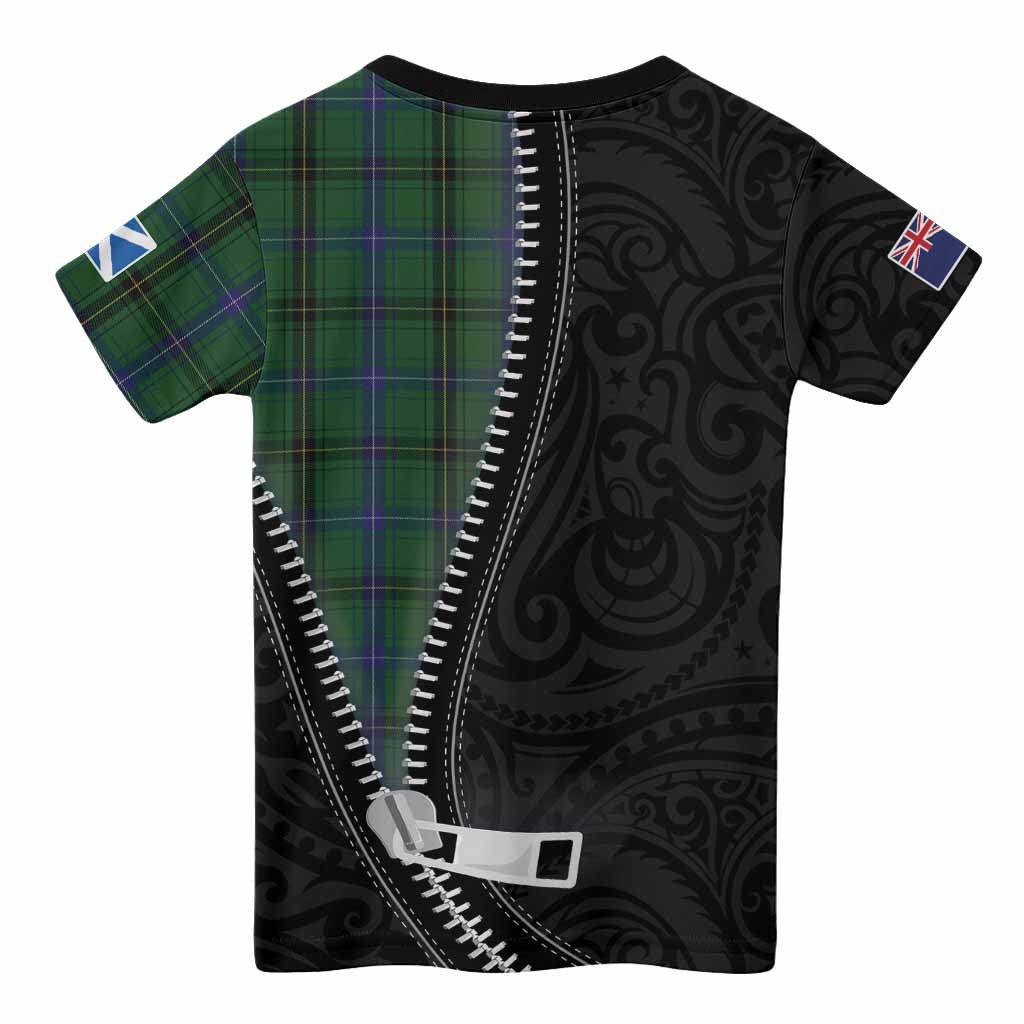 Henderson Tartan Kid T-shirt New Zealand Pattern Unique Zipper Stylized