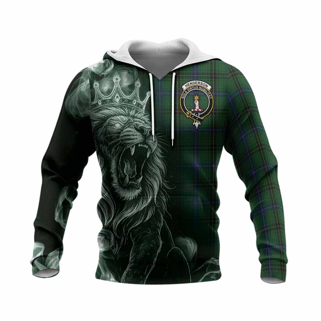 Henderson Tartan Knitted Hoodie Roaring Lion Heritage