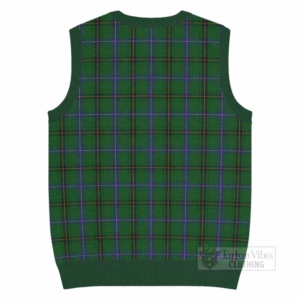 Henderson Tartan Knitted V-Neck Vest with Family Crest - Tartan Vibes Clothing
