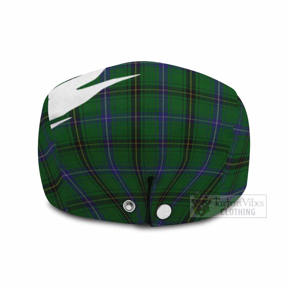 Henderson Tartan Loch Ness Monster Scottish Heritage Art Flat Cap, Jeff Cap