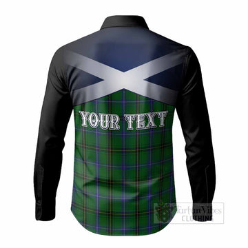 Henderson Tartan Long Sleeve Button Shirts Alba Gu Brath Unicorn Crest