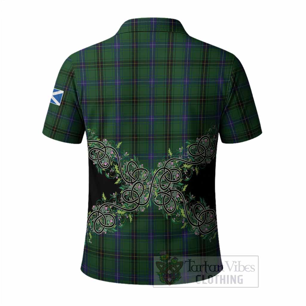 Henderson Tartan Polo Shirt Thistle Scottish Spirit