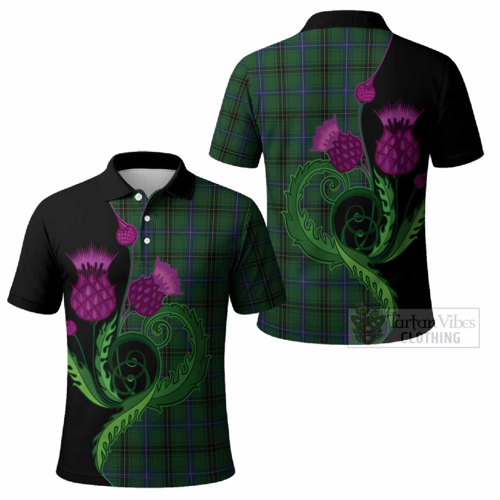 Henderson Tartan Polo Shirt Traditional Scottish Thistle
