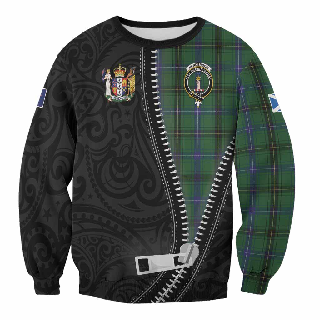 Henderson Tartan Sweatshirt New Zealand Pattern Unique Zipper Stylized