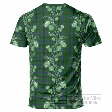 Henderson Tartan T-Shirt Seamless Scottish Thistle Flowers