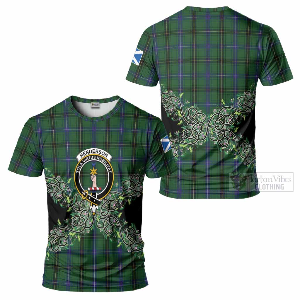 Henderson Tartan T-Shirt Thistle Scottish Spirit