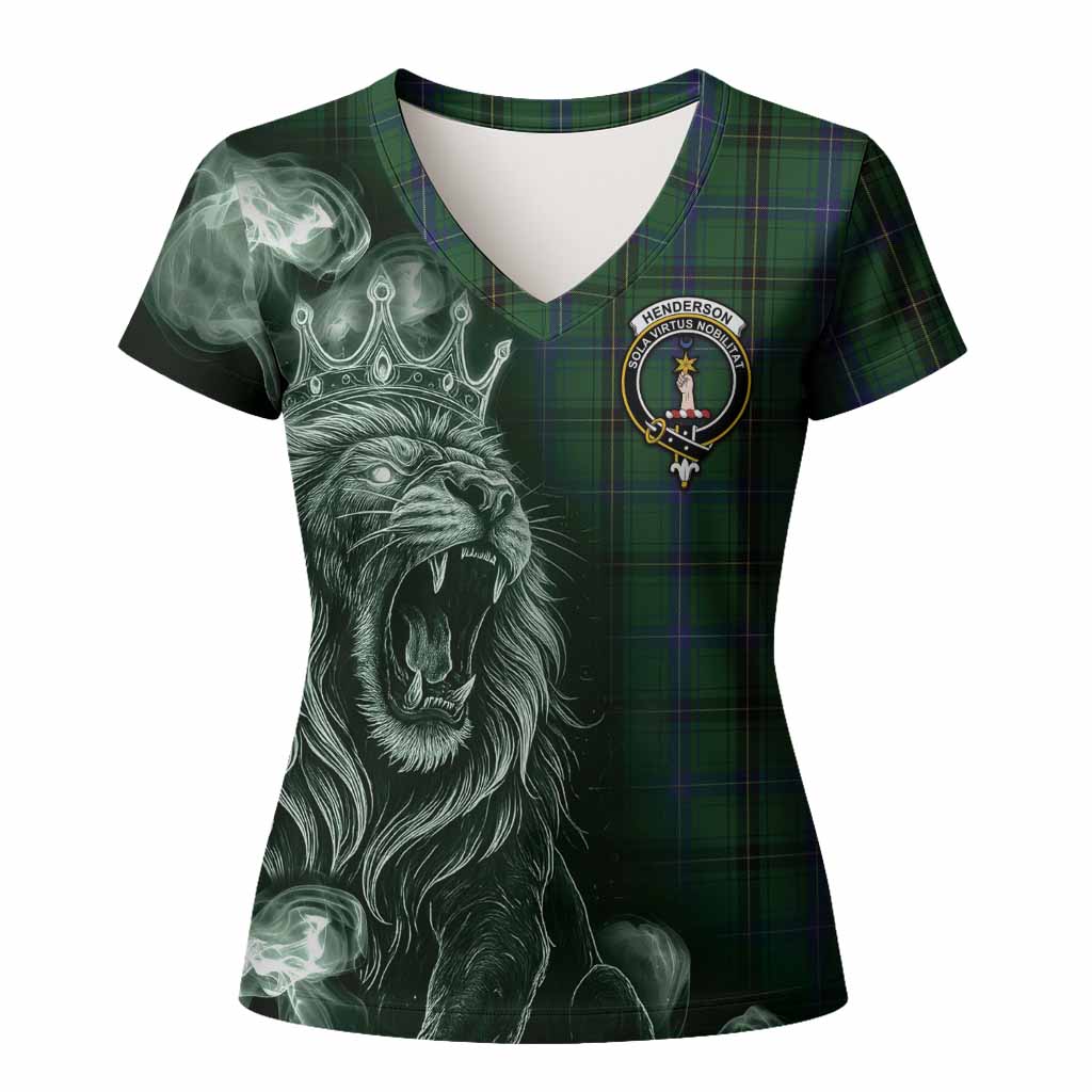 Henderson Tartan Women T shirt Roaring Lion Heritage