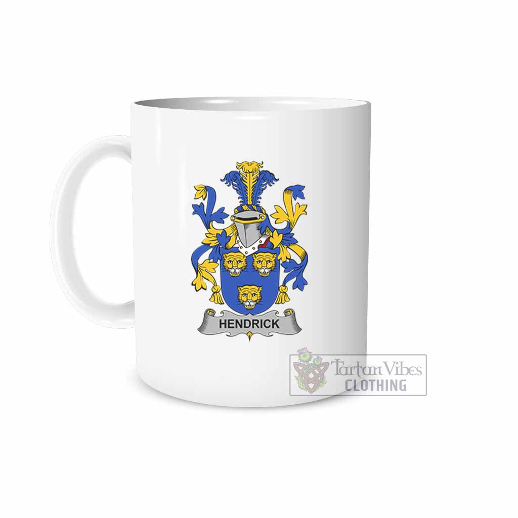 Hendrick Irish Clan Coat of Arms Ceramic Mug White - 2D-tartanvibesclothing