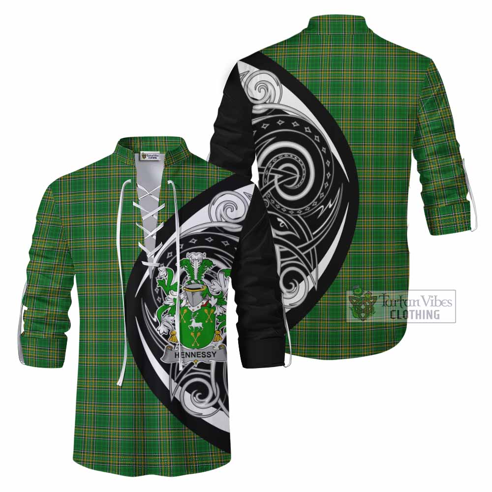 Hennessy Irish Clan Ghillie Kilt Shirt Celtic Circle Style - Tartan Vibes Clothing