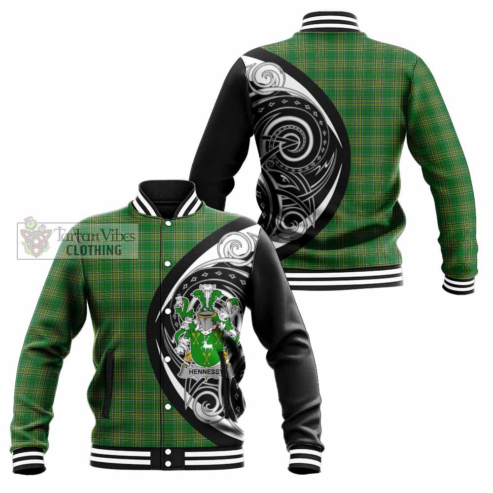 Hennessy Irish Clan Baseball Jacket Celtic Circle Style - Tartan Vibes Clothing