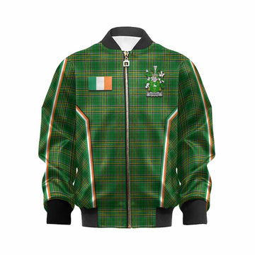 Hennessy Irish Clan Coat of Arm Tartan Kid Bomber Jacket Flag Style