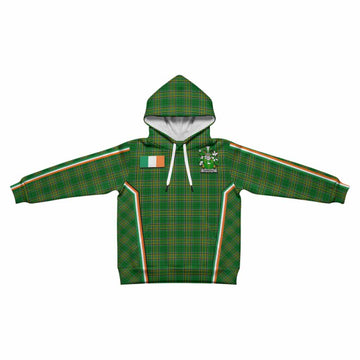 Hennessy Irish Clan Coat of Arm Tartan Kid Hoodie Flag Style