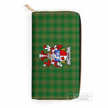 Henry Irish Clan Tartan Women's Leather Wallet with Coat of Arms