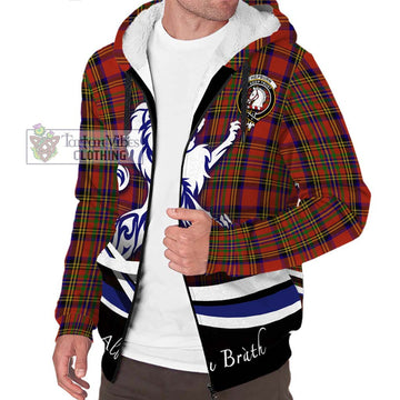 Hepburn Tartan Sherpa Hoodie with Alba Gu Brath Regal Lion Emblem Unisex S - Tartanvibesclothing Shop
