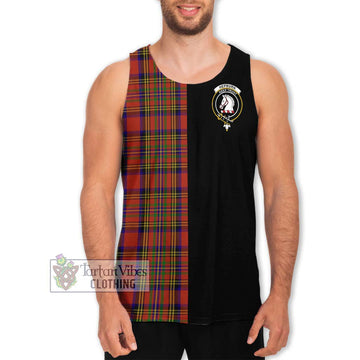 Hepburn Tartan Men's Tank Top with Family Crest and Half Of Me Style